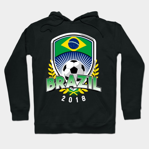 Brazil Soccer 2018 Hoodie by Styleuniversal